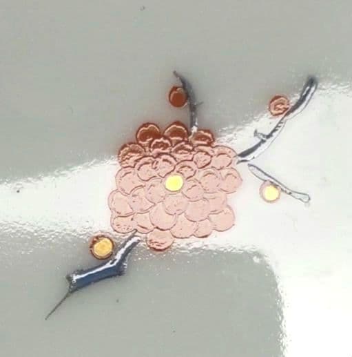 美品 深川製磁 蓋物 色絵花鳥紋 廃盤 希少