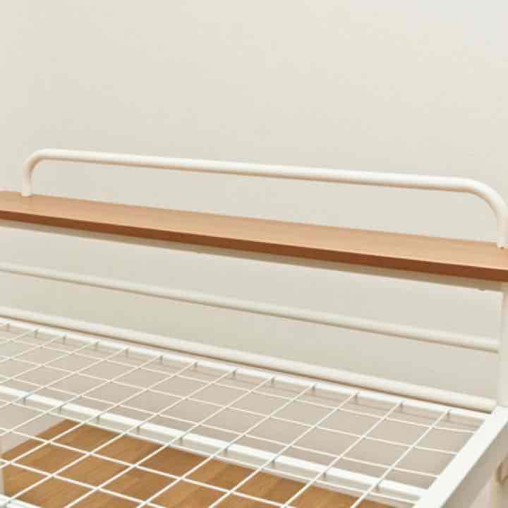 ☆定価35640円☆棚付き　ミドルベッド　ブラック/アイボリーホワイト