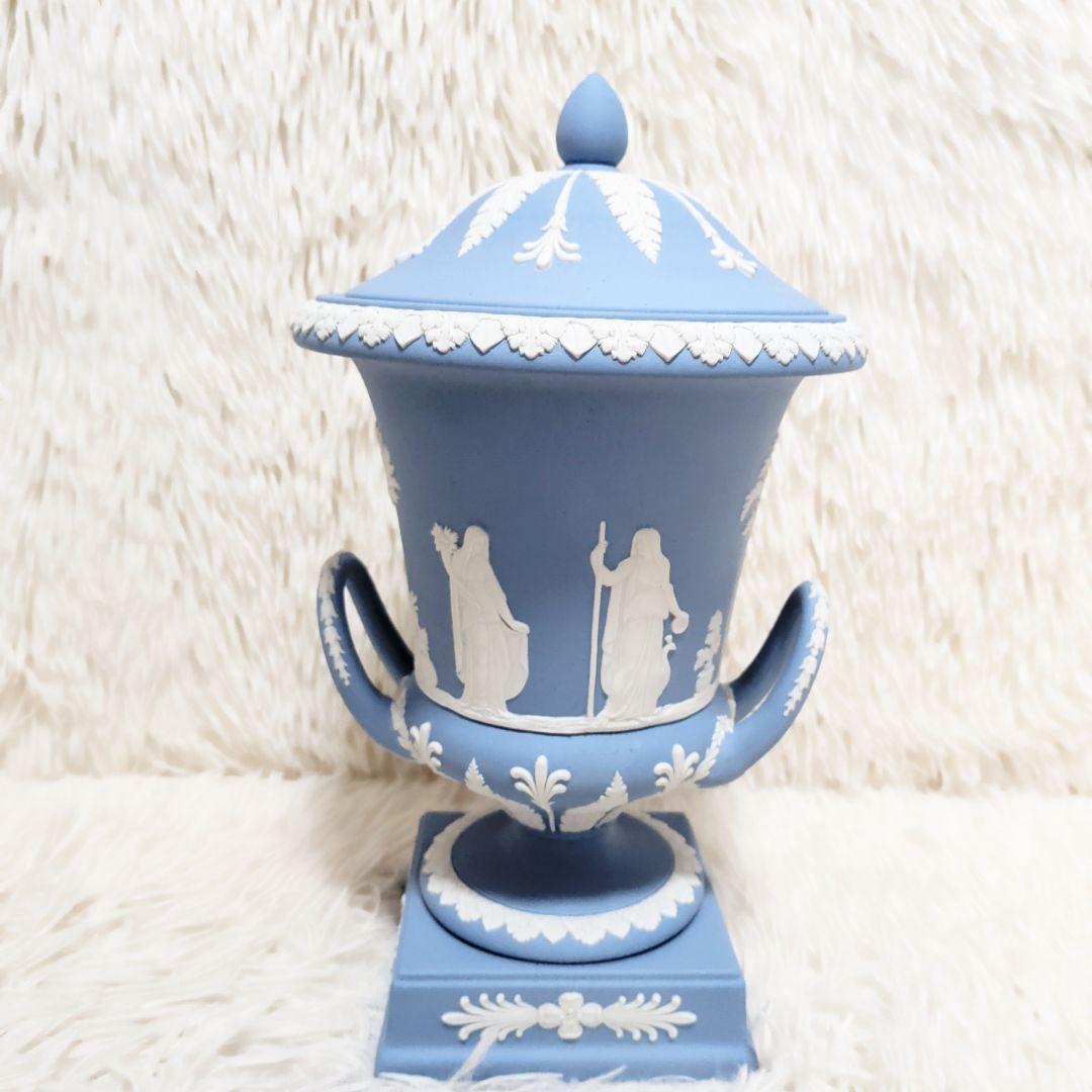 【希少】 【美品】ウェッジウッド ジャスパー 飾り壺 フラワーベース 花瓶