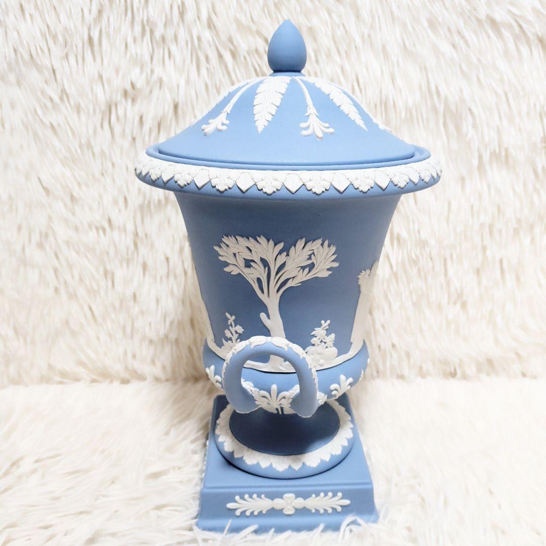 【希少】 【美品】ウェッジウッド ジャスパー 飾り壺 フラワーベース 花瓶