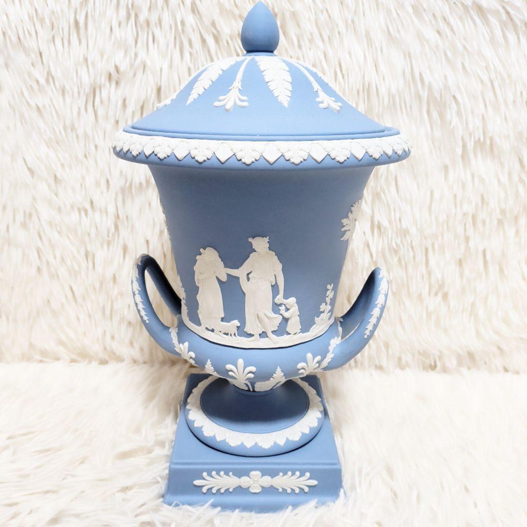 【希少】 【美品】ウェッジウッド ジャスパー 飾り壺 フラワーベース 花瓶