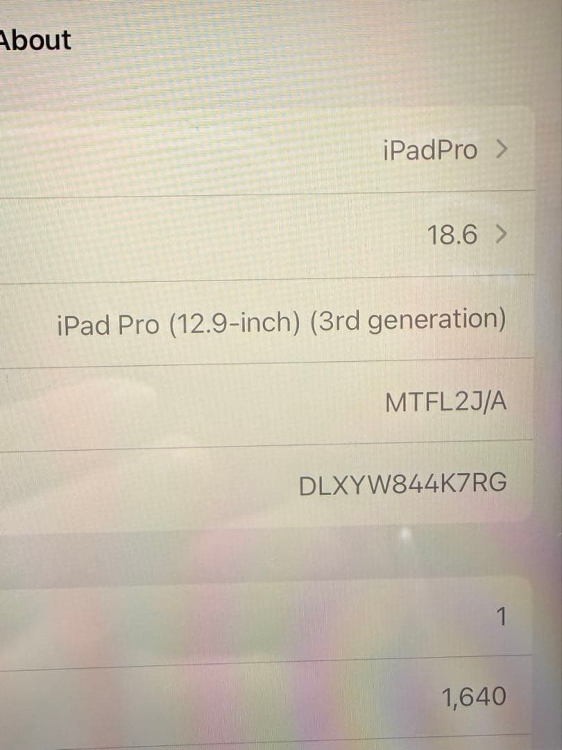 iPad Pro 12.9インチ 第3世代 256GB Wi-Fi版