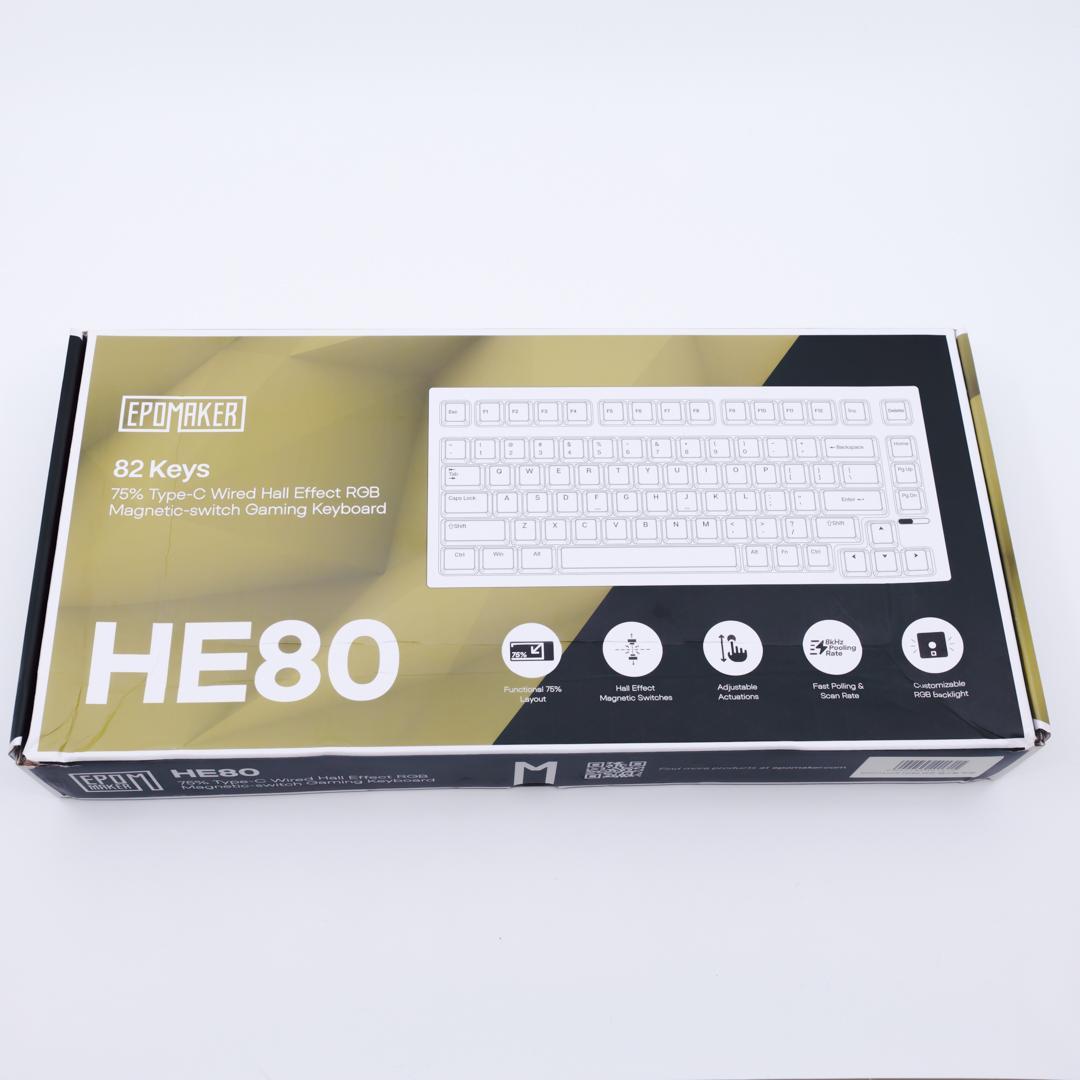 EPOMAKER HE80 8kポーリングレート ラピッドトリガー ホワイト