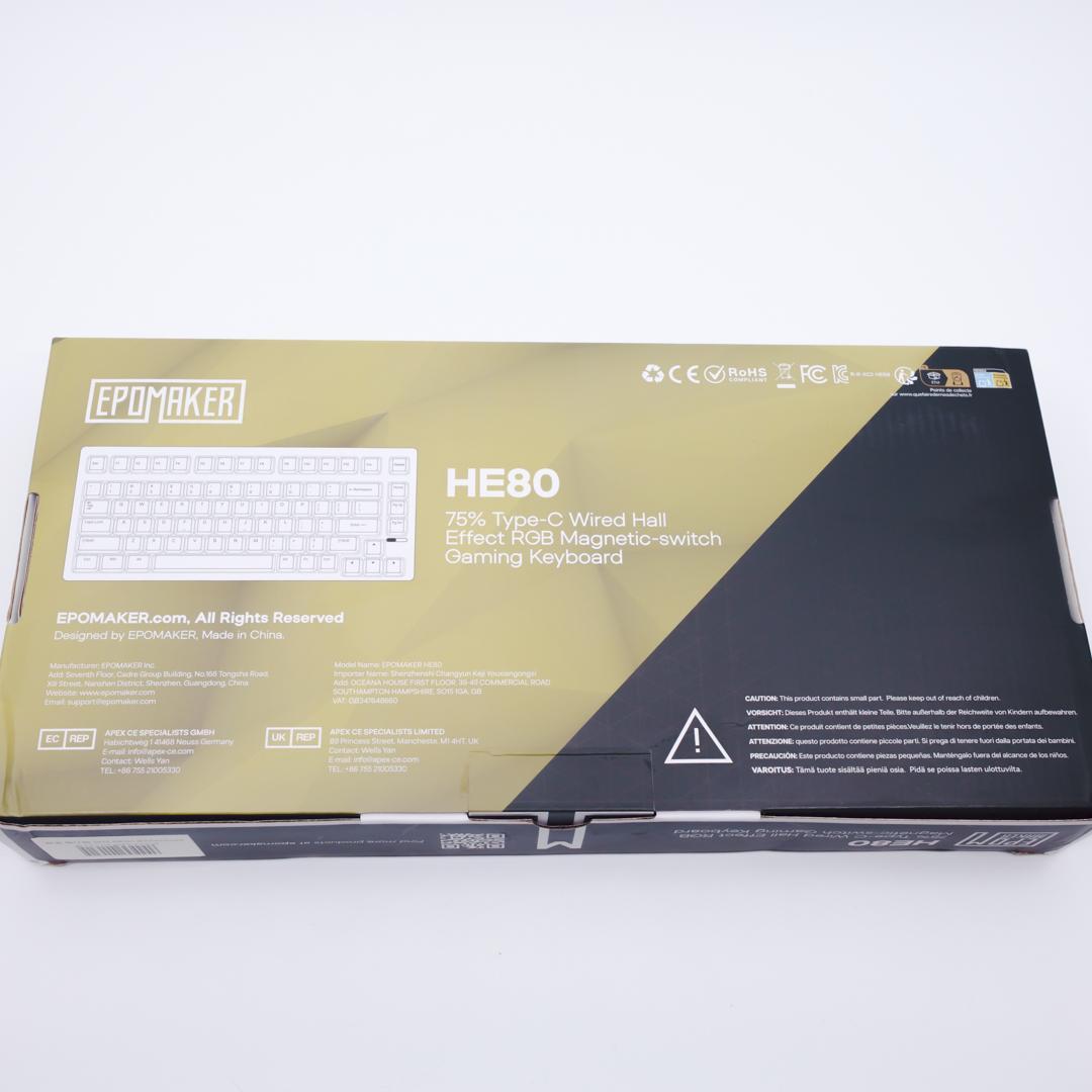 EPOMAKER HE80 8kポーリングレート ラピッドトリガー ホワイト