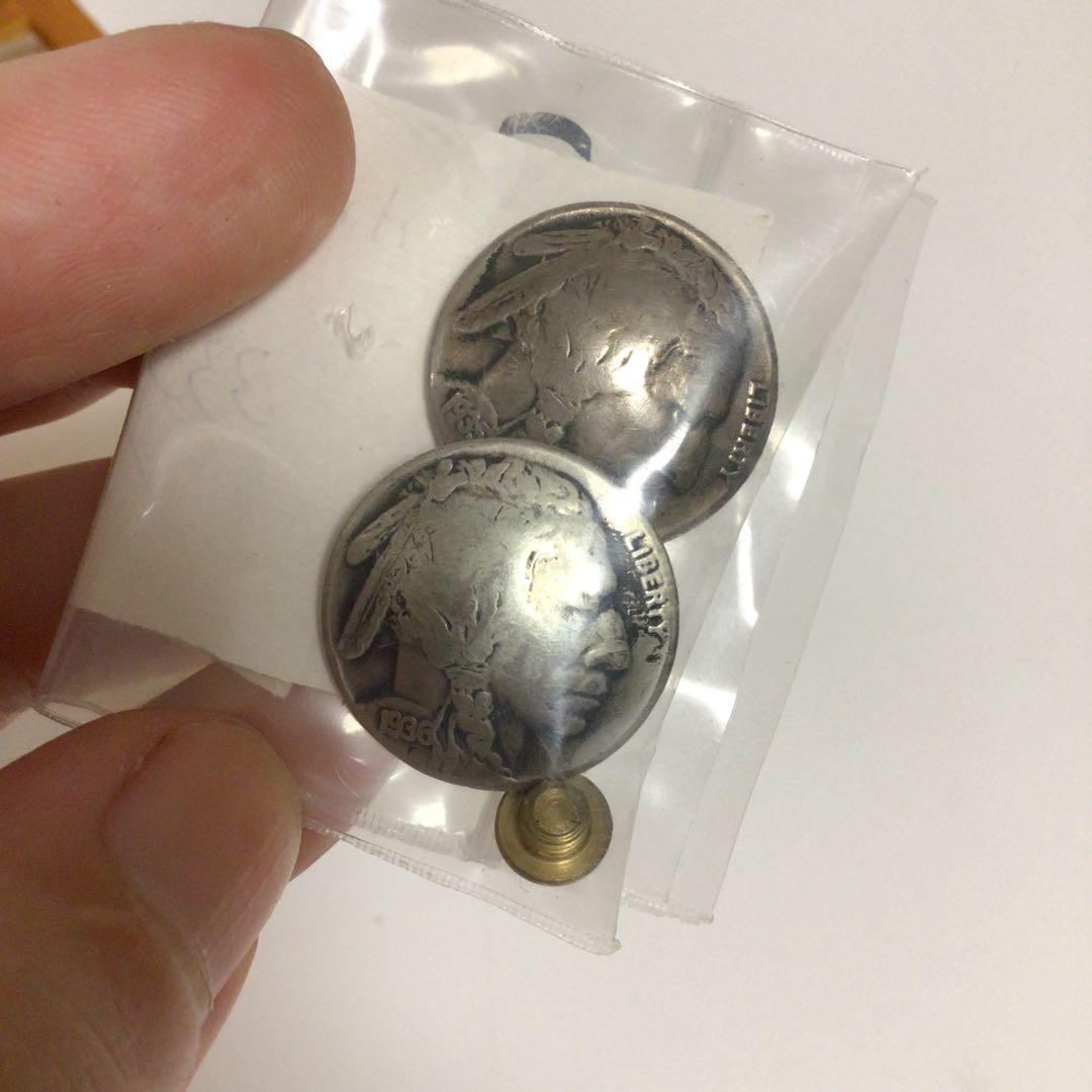 　コンチョ　加工　セット　飾りボタン　木製コレクションボックス デザイン