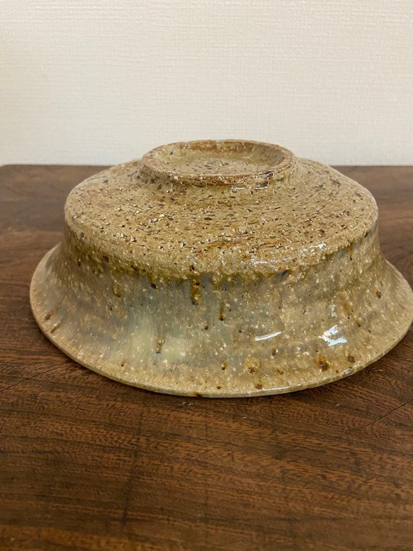 余宮隆 自然灰釉 薪窯 たわみ鉢 未使用 中里隆 中里太亀 中川自然坊 朝鮮唐津