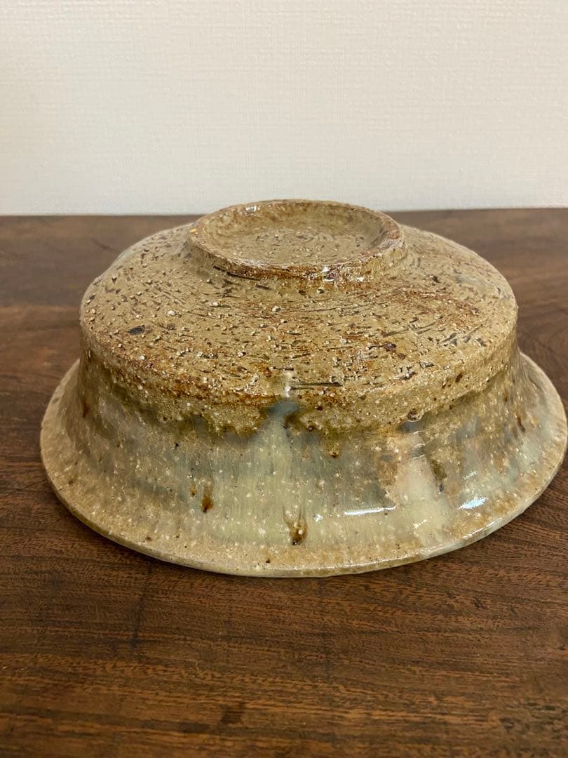 余宮隆 自然灰釉 薪窯 たわみ鉢 未使用 中里隆 中里太亀 中川自然坊 朝鮮唐津