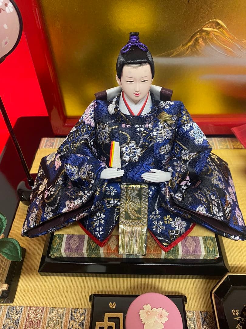 東京久月　雛人形　親王平飾り・間口約６３×奥行約３７×高さ約３２㎝