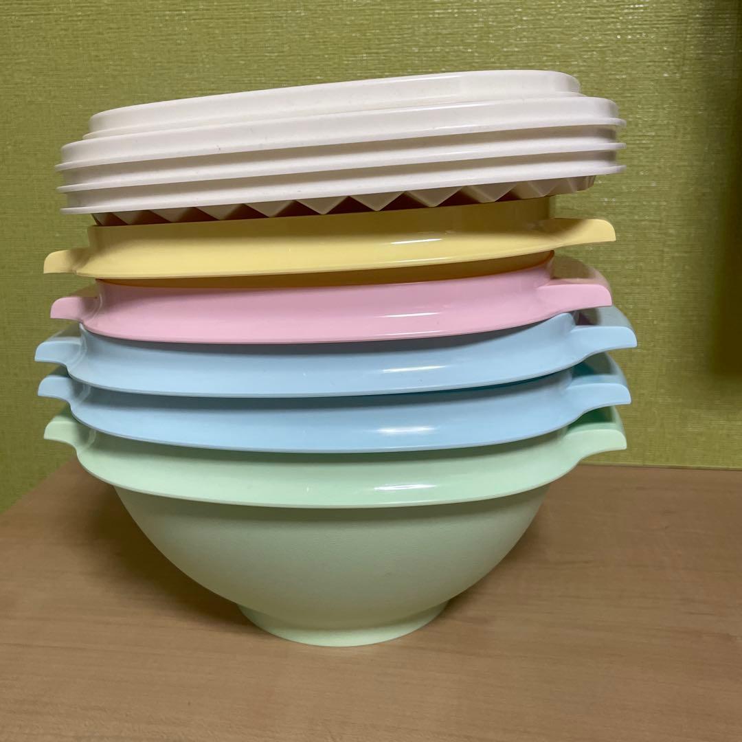 未使用品　タッパーウェア ヘリテージ ボウル5点セット