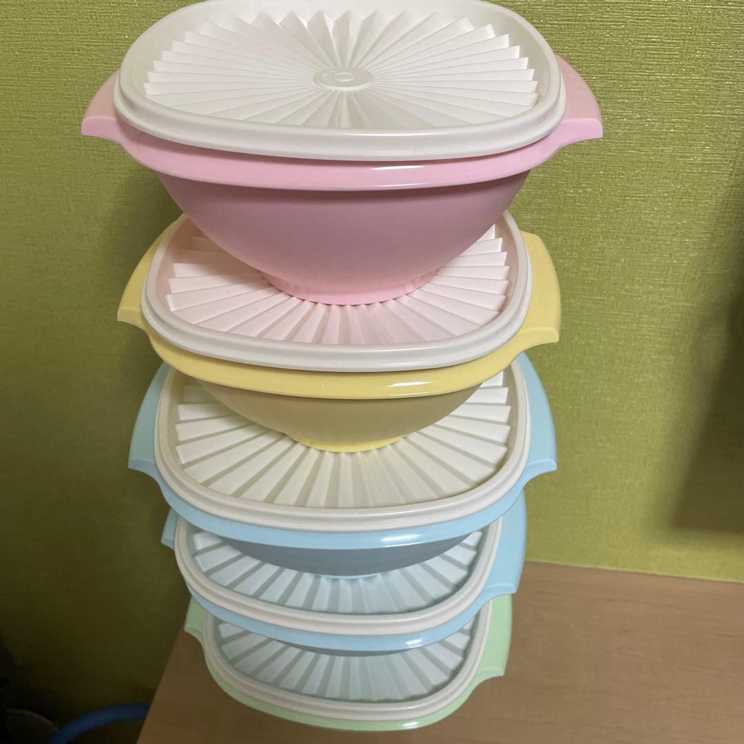 未使用品　タッパーウェア ヘリテージ ボウル5点セット