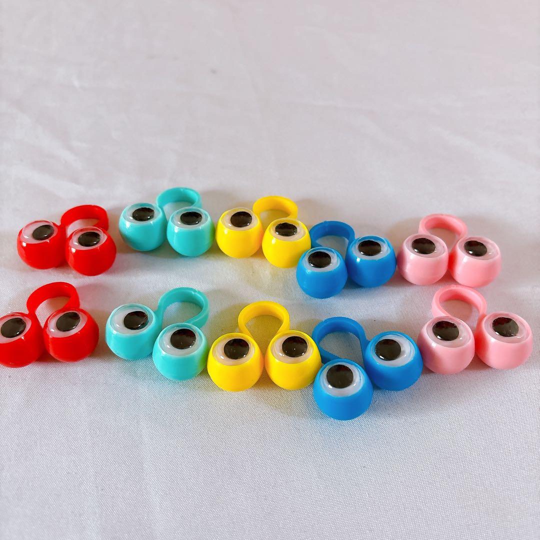 ☆指人形 フィジェット リング ギフト 10個セット おもちゃ カラフル