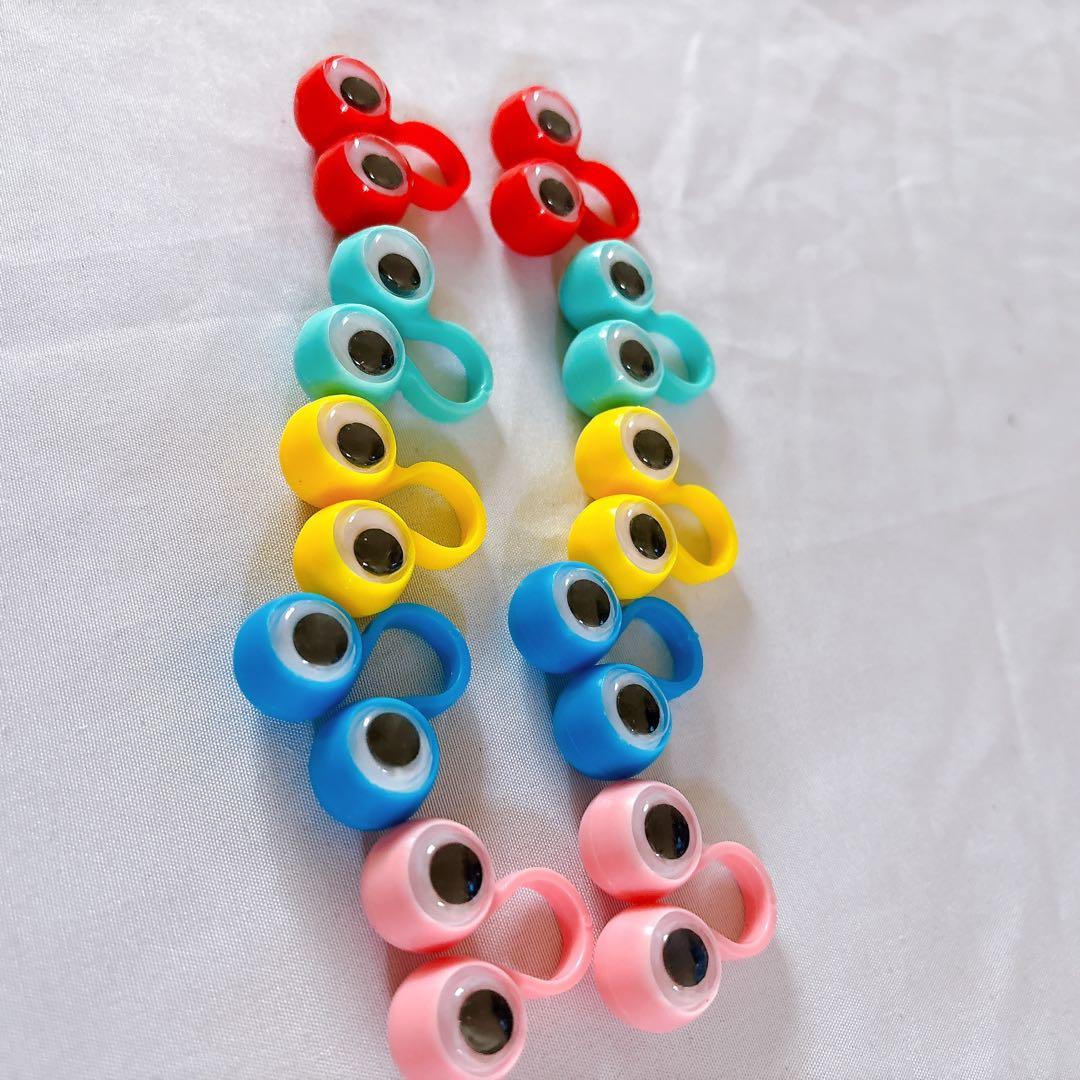 ☆指人形 フィジェット リング ギフト 10個セット おもちゃ カラフル