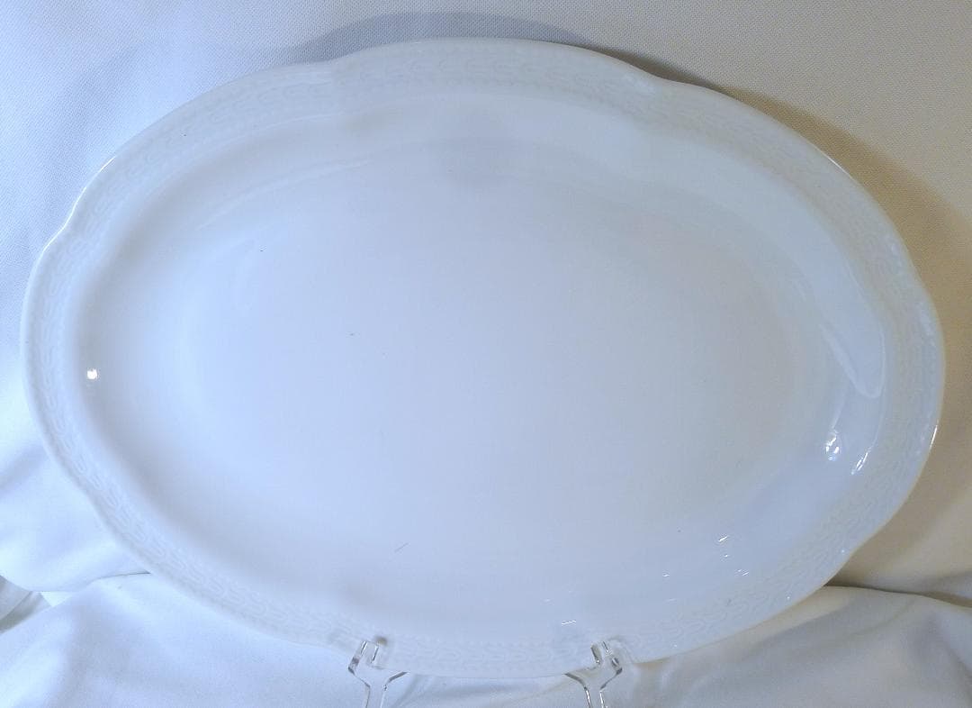 レア!大型35cm!【リチャードジノリ】C－93ホワイト大型オーバルプレート美品