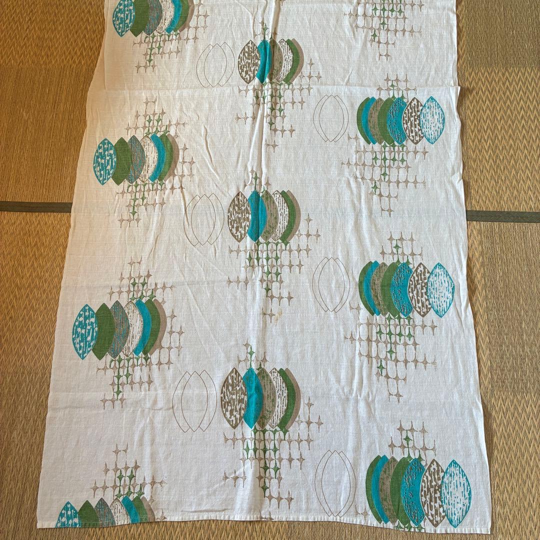 貴重！50s〜60sアメリカアンティークUSA　ミッドセンチュリーカーテン生地