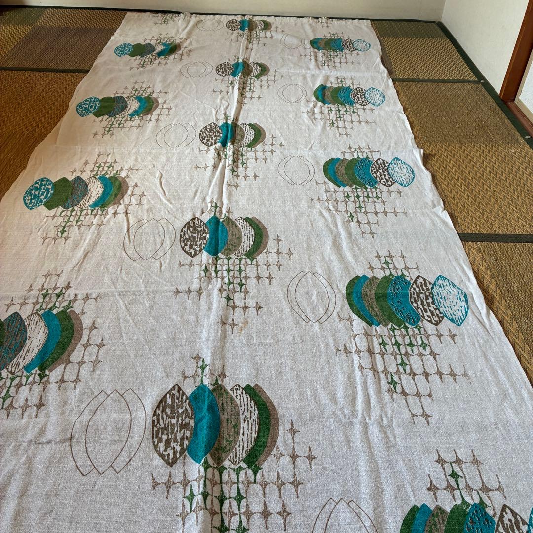 貴重！50s〜60sアメリカアンティークUSA　ミッドセンチュリーカーテン生地