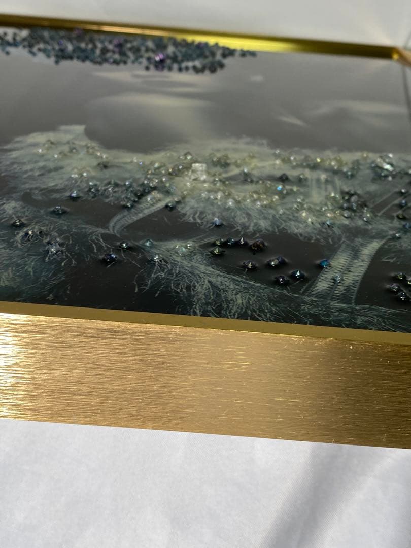 1842❣️ アートフレーム バタフライ 絵画 クリスタルピクチャー  2点セット