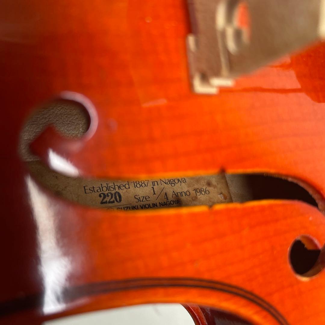 SUZUKI バイオリン本体 NO.220 1/4 anno 1986