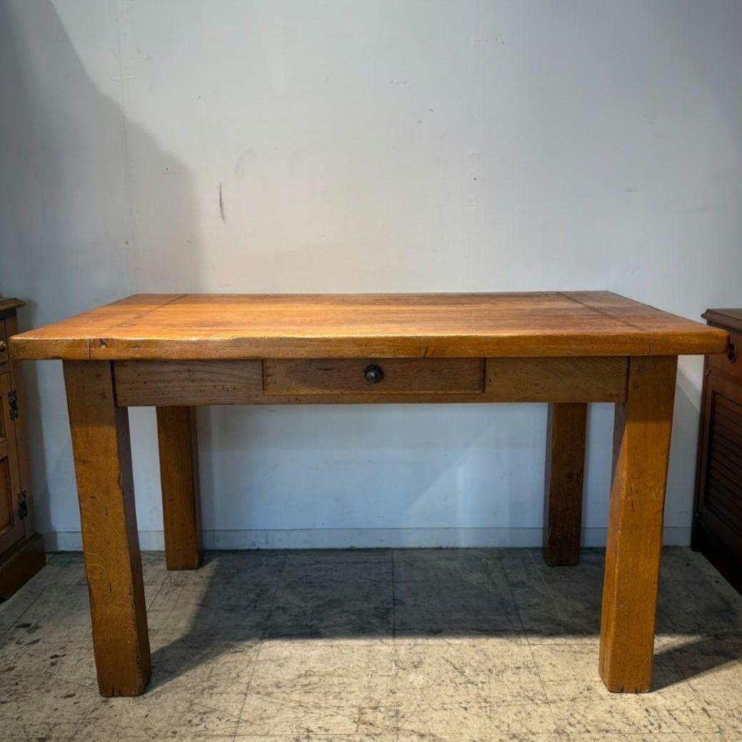 M♦Sale東名　希少　アンティーク オーク　総無垢ダイニング4点セット