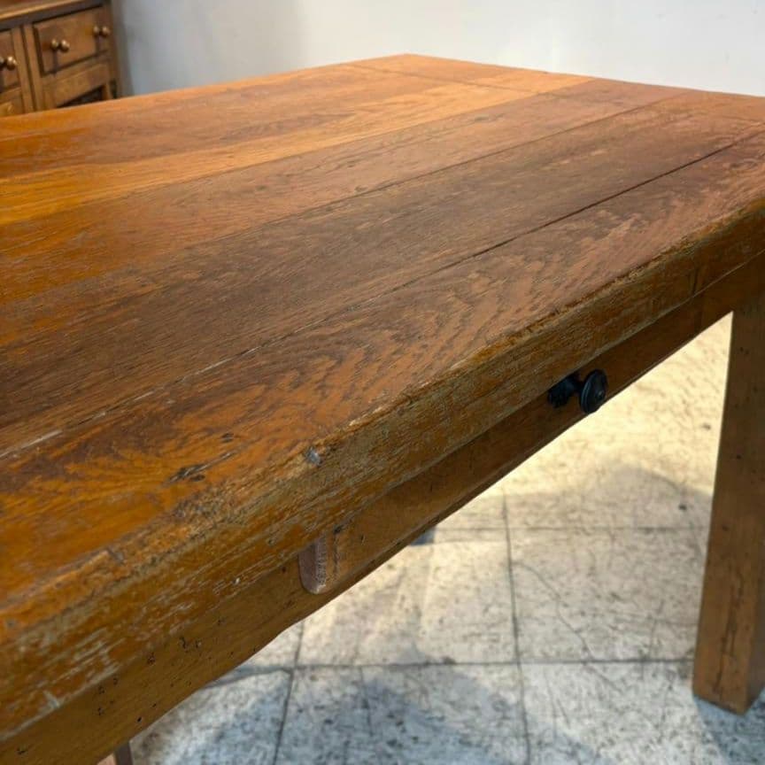 M♦Sale東名　希少　アンティーク オーク　総無垢ダイニング4点セット