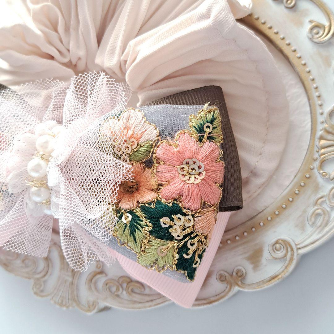 メグえもん様お取引中⭐2545⭐　❣️春夏アクセ❣️オリジナル✴一点物インド刺繍