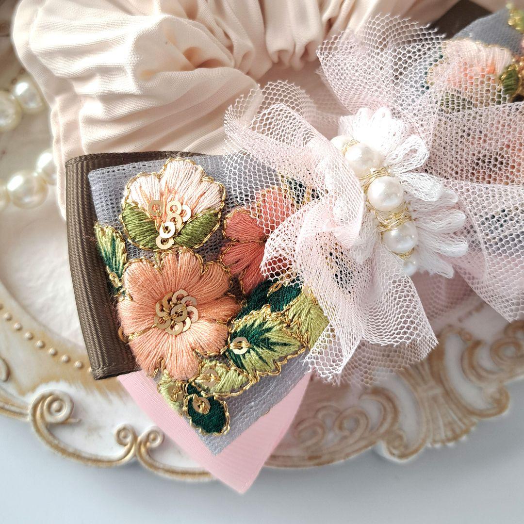 メグえもん様お取引中⭐2545⭐　❣️春夏アクセ❣️オリジナル✴一点物インド刺繍