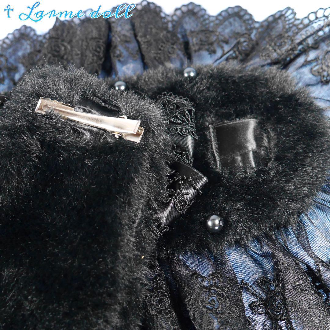 【受注生産】《☥》たれうさ耳ファーヘッドドレス (黒)