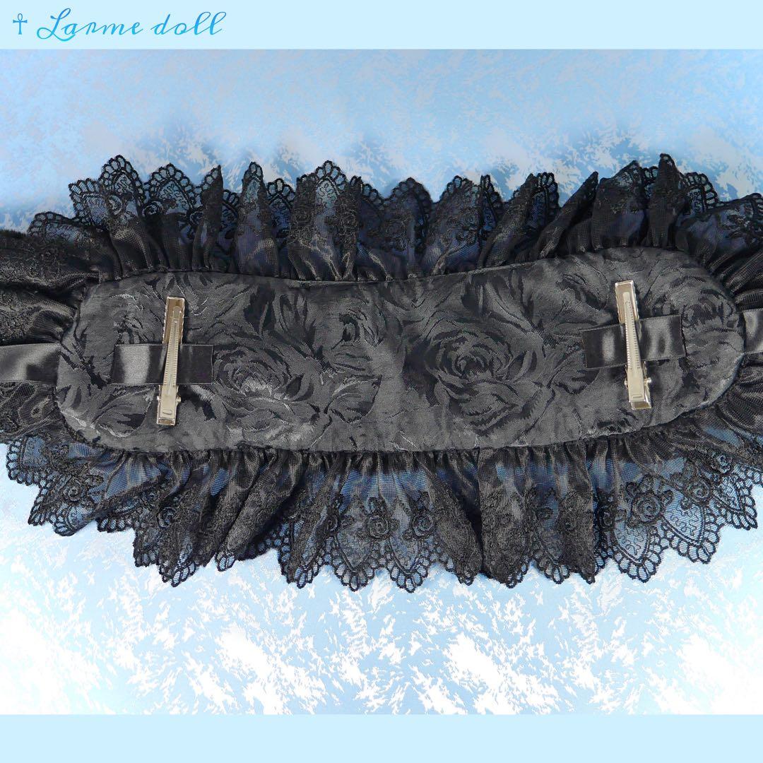 【受注生産】《☥》たれうさ耳ファーヘッドドレス (黒)