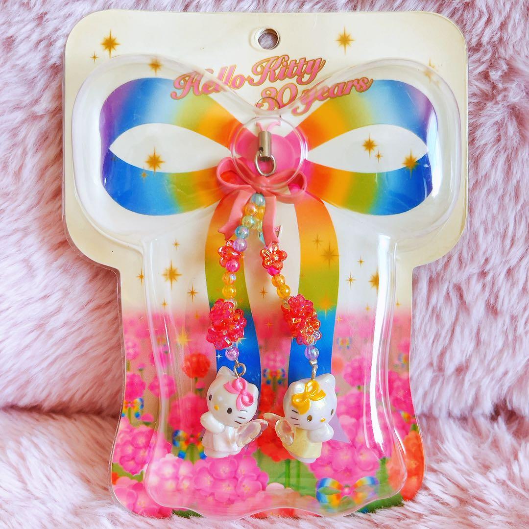 希少レア　ハローキティ　ミミィ　エンジェル　ストラップ　根付け　vivitex