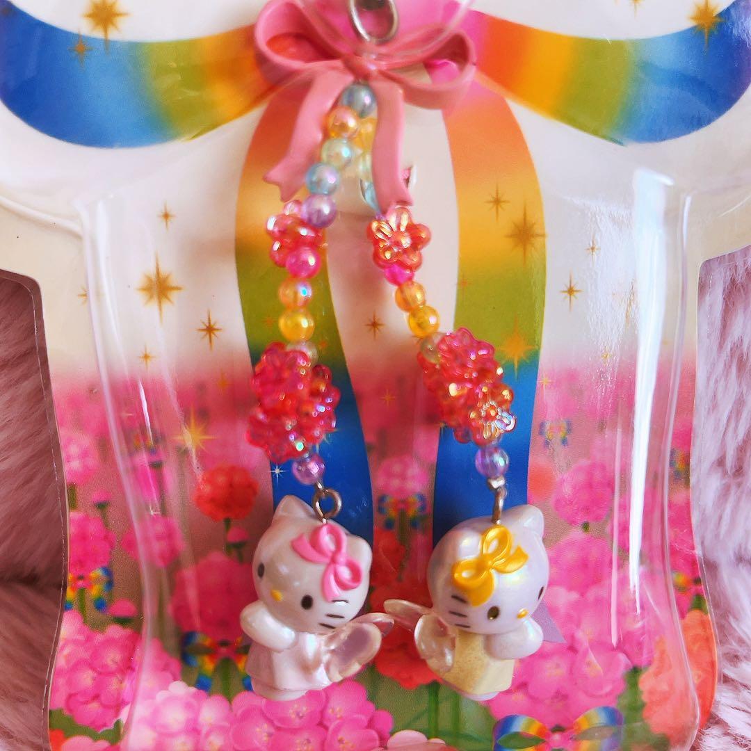 希少レア　ハローキティ　ミミィ　エンジェル　ストラップ　根付け　vivitex