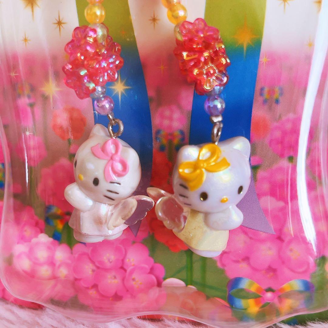 希少レア　ハローキティ　ミミィ　エンジェル　ストラップ　根付け　vivitex