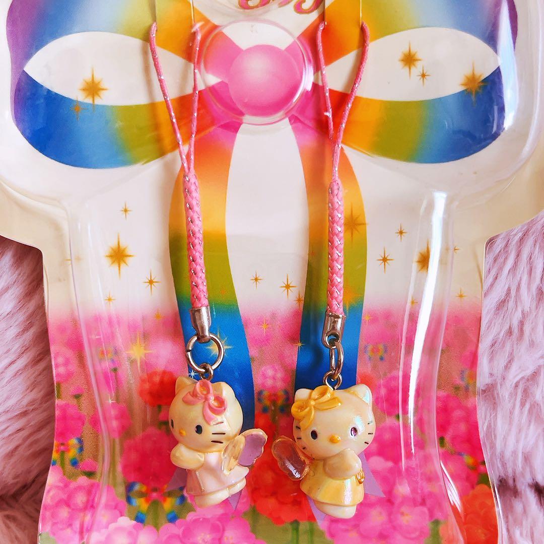 希少レア　ハローキティ　ミミィ　エンジェル　ストラップ　根付け　vivitex