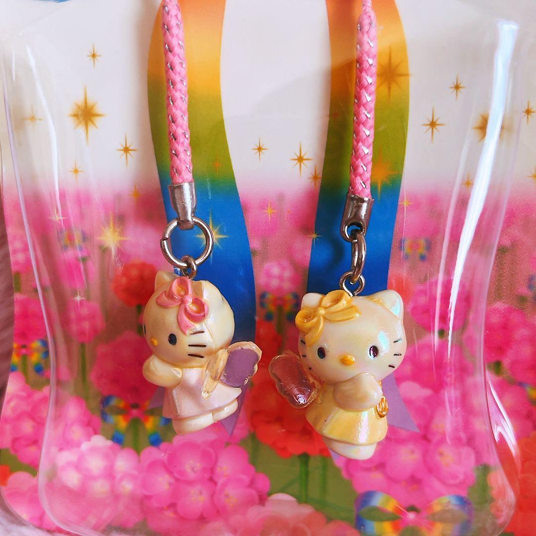 希少レア　ハローキティ　ミミィ　エンジェル　ストラップ　根付け　vivitex