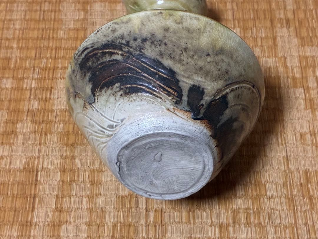 イスラム古陶 ペルシャ陶器 古陶器 魚紋 緑黄釉 陶器 水差し ピッチャー 水注