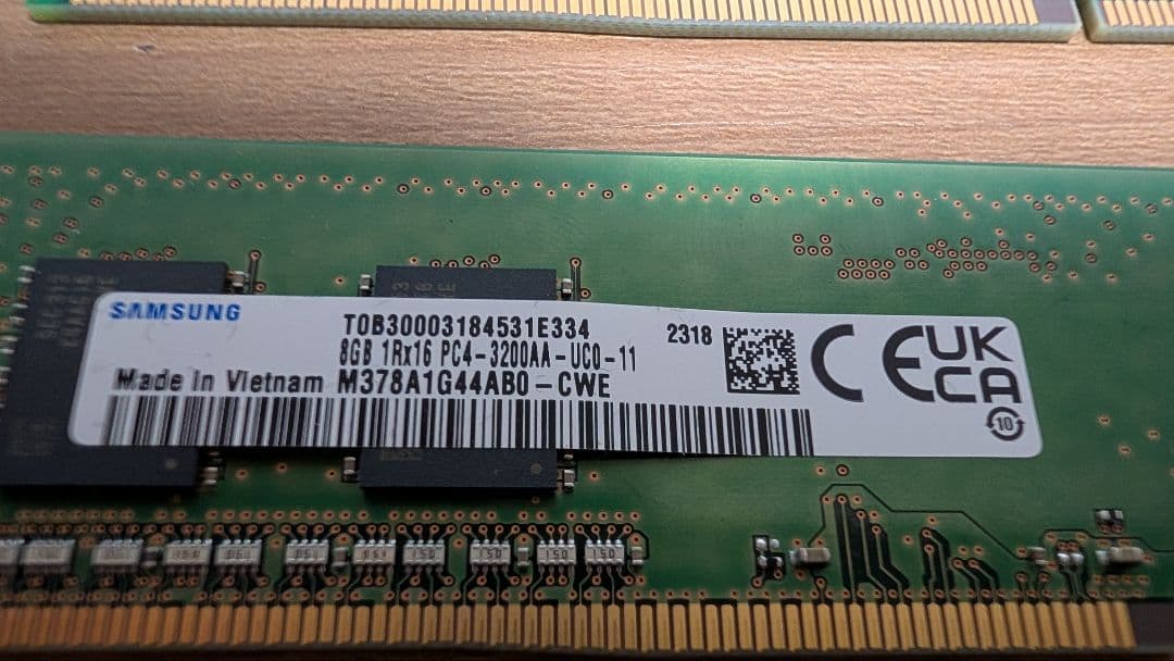 Samsung デスクトップ　DDR4 8GBメモリ2枚 16gb、3200AA