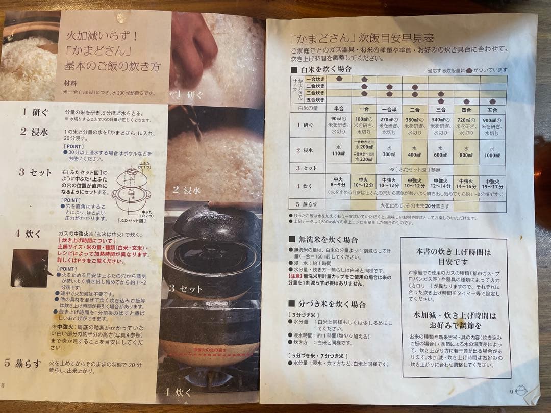 長谷園　かまどさん　3合　説明書付き