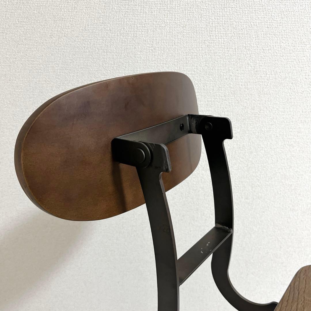 美品✨インダストリアルカウンターチェア　高さ調節可　アンティーク回転椅子　工業系