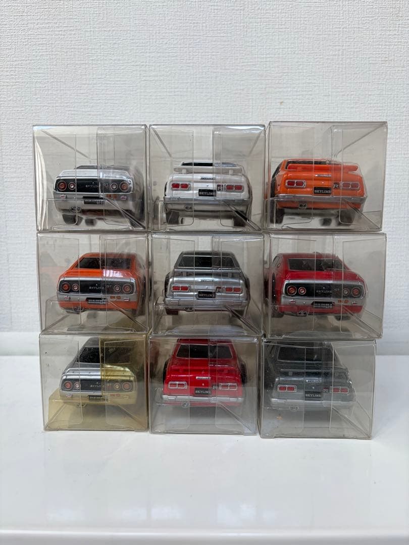 ミニカー スカイライン GT-R プルバックカー 9台セット