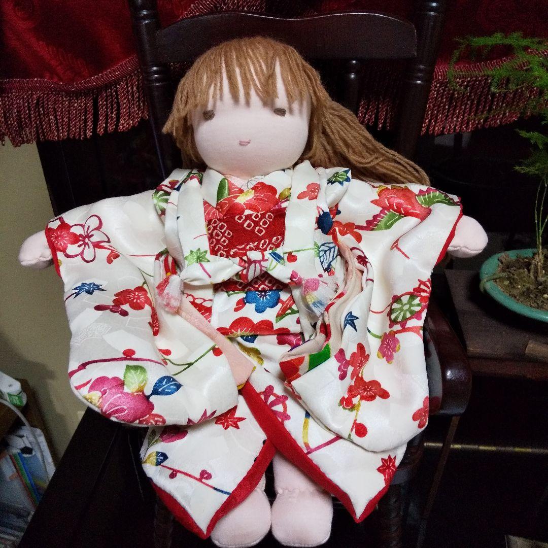 ウォルドルフ人形風に着物を着せました