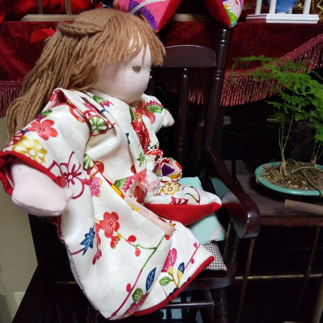 ウォルドルフ人形風に着物を着せました