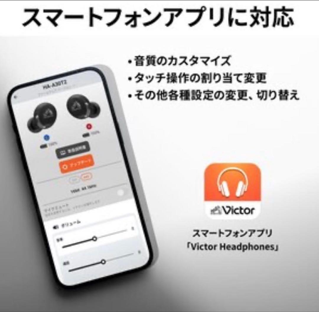 【新品、未使用】Victor HA-A30T2 ワイヤレスイヤホン ブラック