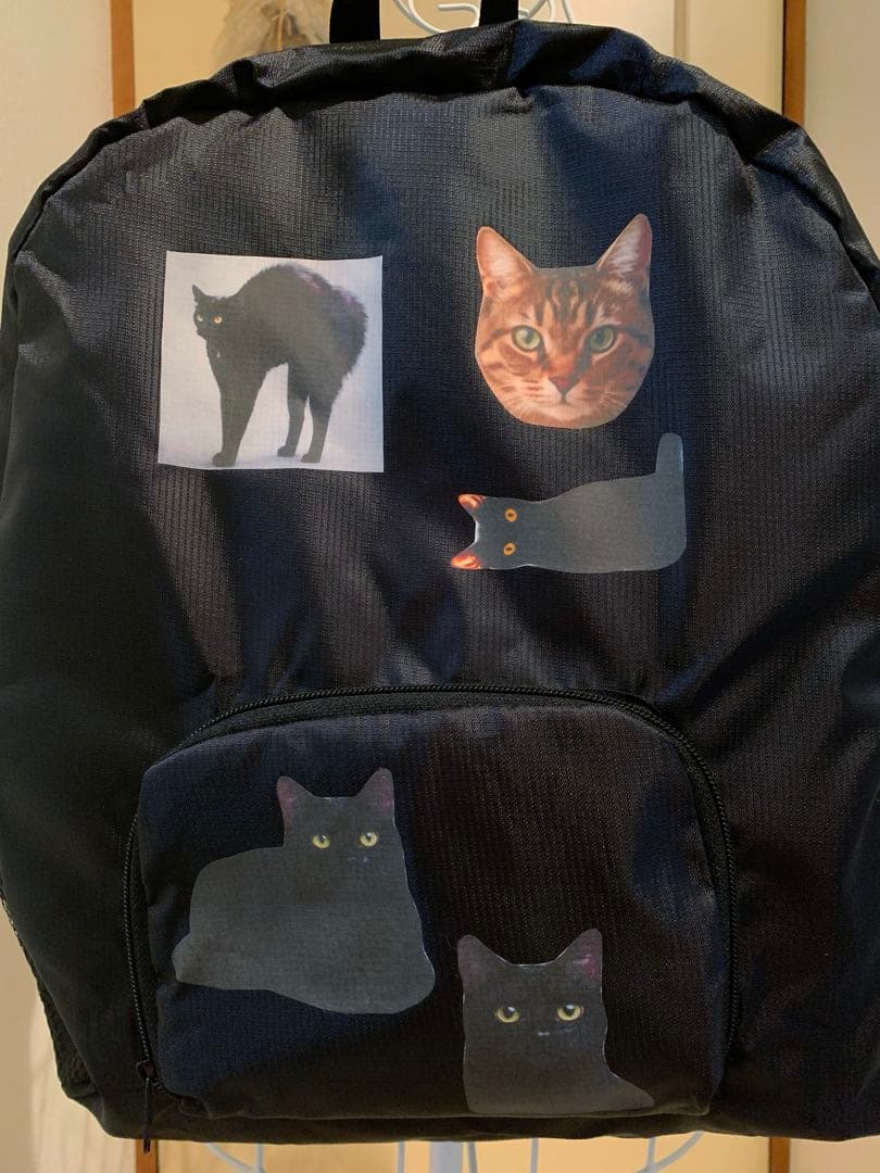 【ねここ】　オーダー　黒リュック　ベージュリュック　２点