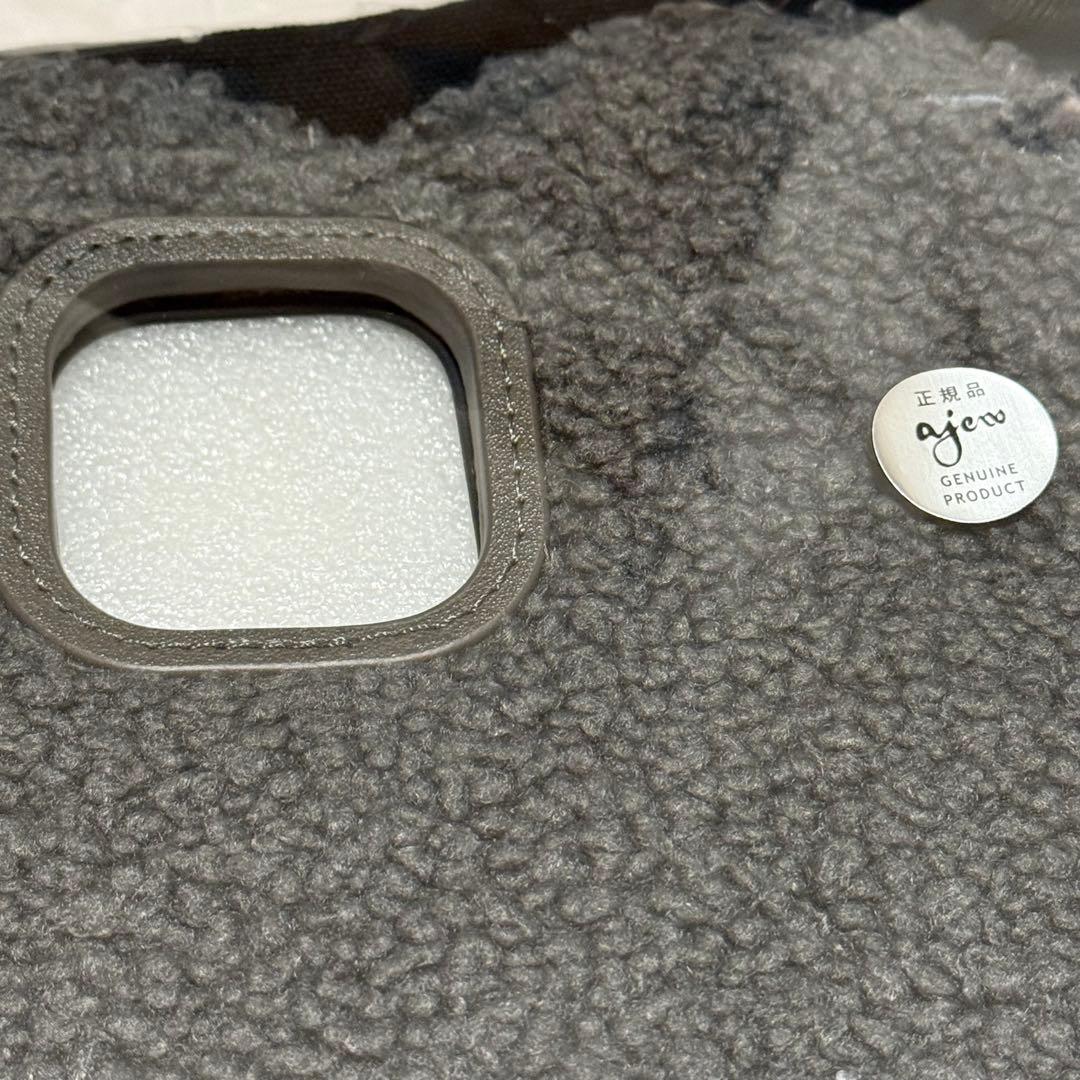 新品1.1万ajewボア　ハートケースiPhone16proケースfluffy