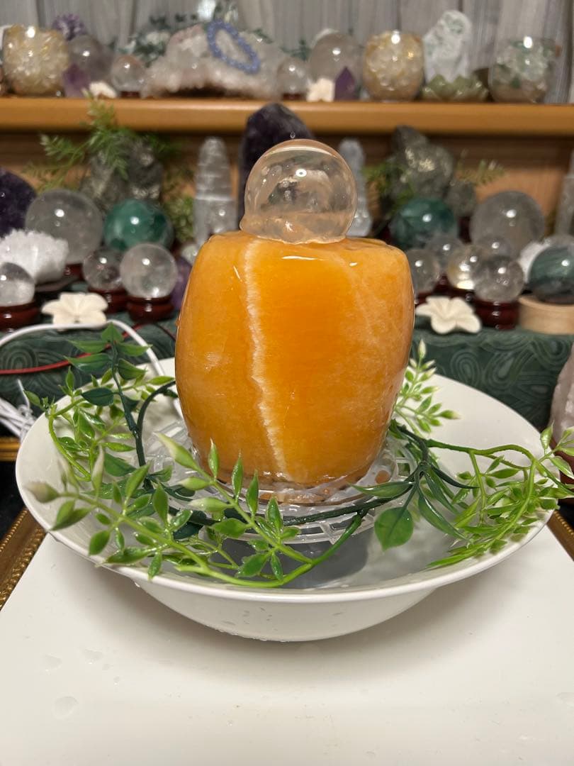 ✨破格✨絶品‼️イエロージャスパー☆噴水☆天然石⭐︎ファウンテン☆秘蔵品⭐︎2100g