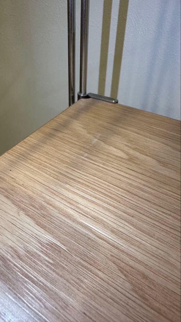 無印　ステンレスユニットシェルフ　オーク材棚セット　大