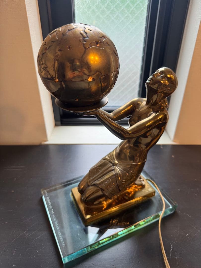 アールデコスタイル 照明付き置物