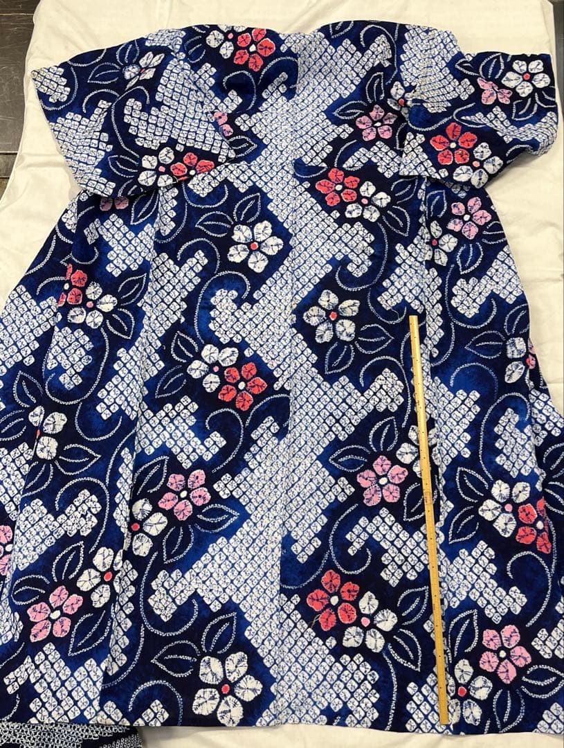 114 絞り浴衣 着物 リメイク用