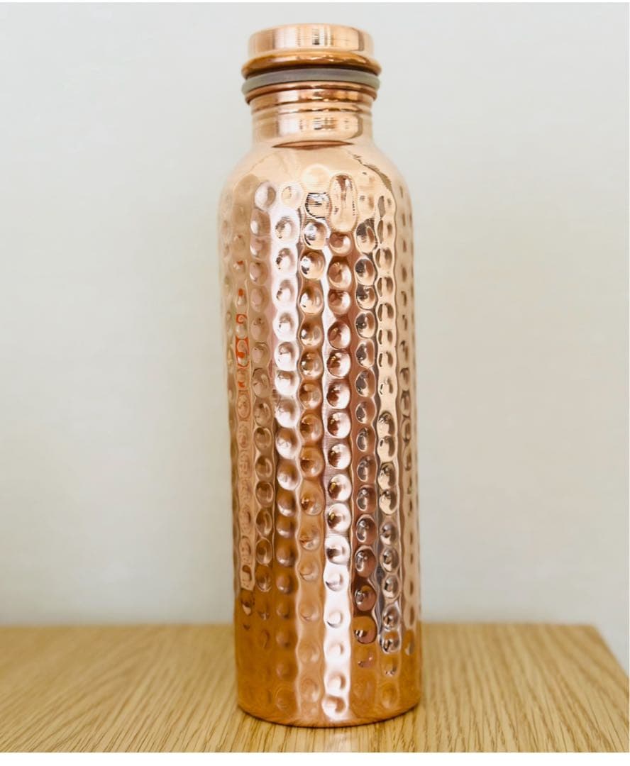 銅製ハンマード水筒1個　950ml pure copper 新品