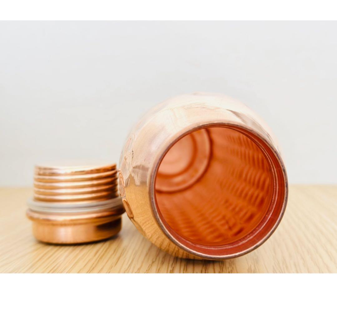 銅製ハンマード水筒1個　950ml pure copper 新品