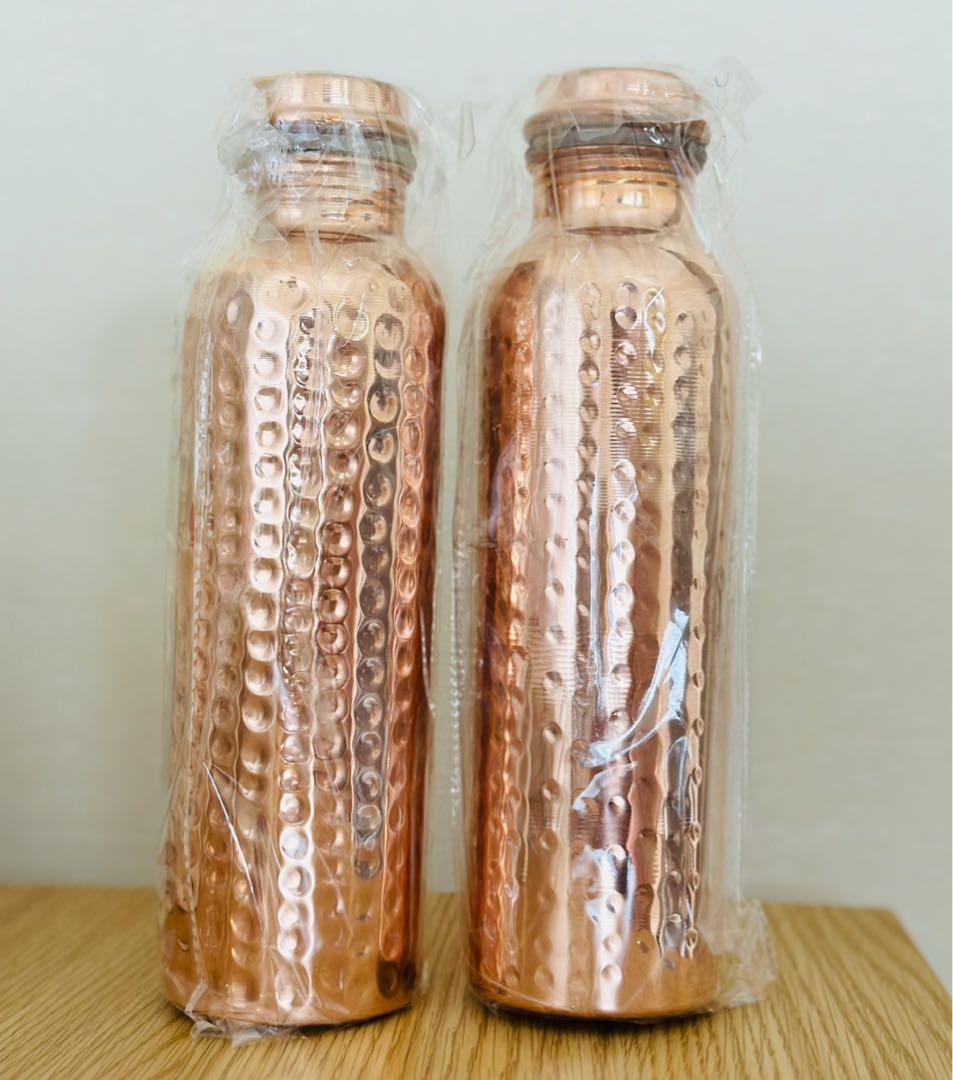 銅製ハンマード水筒1個　950ml pure copper 新品