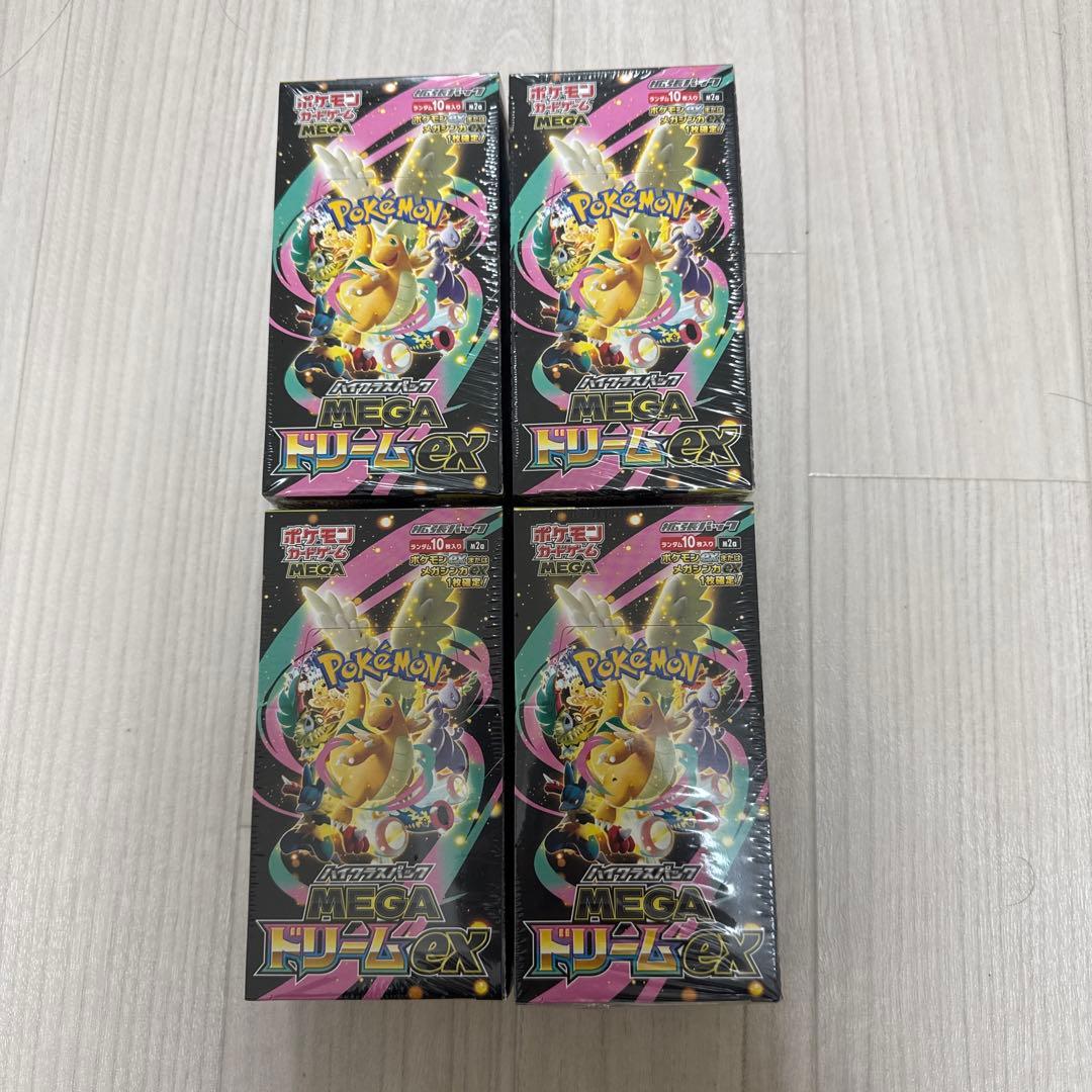 シュリンク付き　ポケモンカード MEGAドリームEX 4ボックス
